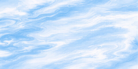 Fluffy white cirrus clouds drift across a beautiful clear blue sky background creating a bright summer nature atmosphere in this peaceful weather view © Sayid