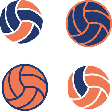Illustrazione vettoriale di icone con pallone da basket, calcio e pallavolo. Ideale per sport, eventi sportivi, app fitness, giochi e comunicazione sportiva.