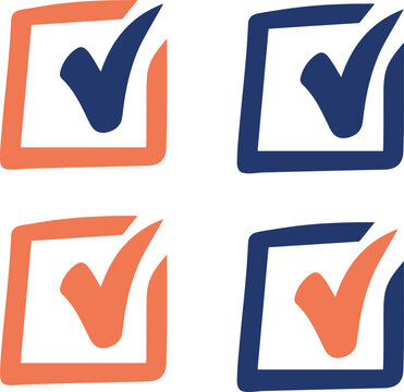 Illustrazione vettoriale di icona visto con segno di spunta, simbolo di approvazione, conferma e validazione. Ideale per UI, app, checklist, moduli e sistemi digitali.