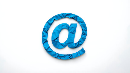 Obraz premium The image displays a crinkled, blue paper-like representation of the 