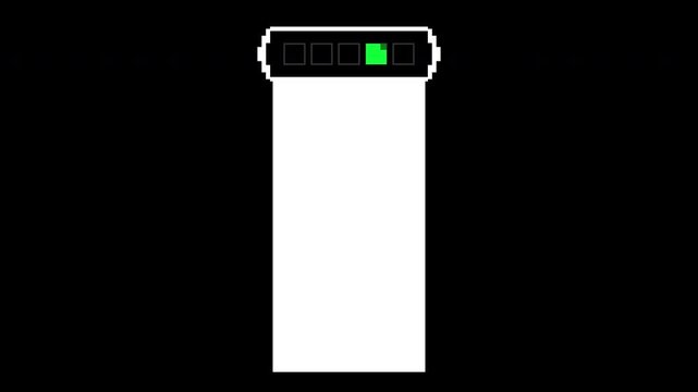 Vertical Pixel Status Loading Indicator Animation