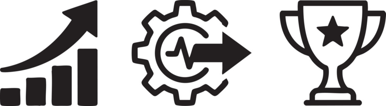 Strong Motivation Icon Goal Success Design