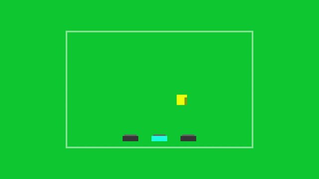 8-Bit Pixel Loading Jump Animation on Green Screen