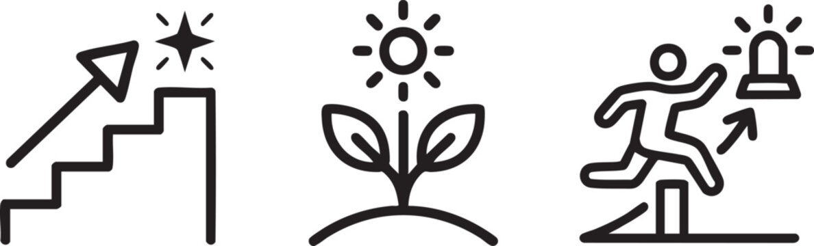 Dynamic Motivation Icon Leadership Power Vector