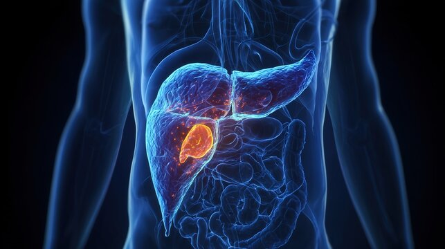 Pancreatitis 3D medical anatomy illustration, inflammation of human pancreas organ, acute and chronic pancreatic disorder, digestive system gland damage, gastrointestinal pathology, pancreatic enzyme 