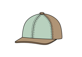 Fototapeta premium Abstract Minimalist Halftone Pattern of Two Baseball Caps