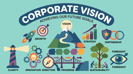 Fototapeta premium Business Vision And Future Goals.