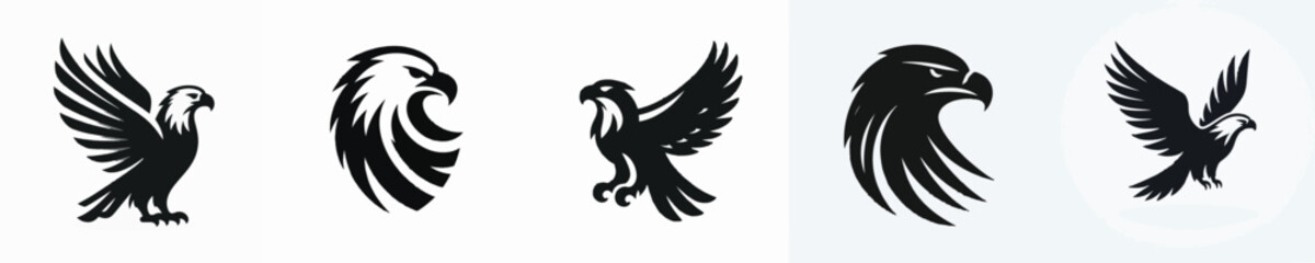 Fototapeta premium Eagle Silhouette Vector Illustration