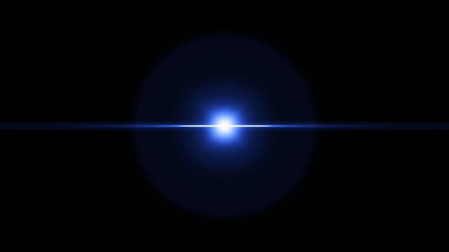 Random bright blinking lights use in blend or overlay modes, light transition, light lens flares art animation background, cinematic light flash, blue light ray loop animation on black screen in 4K