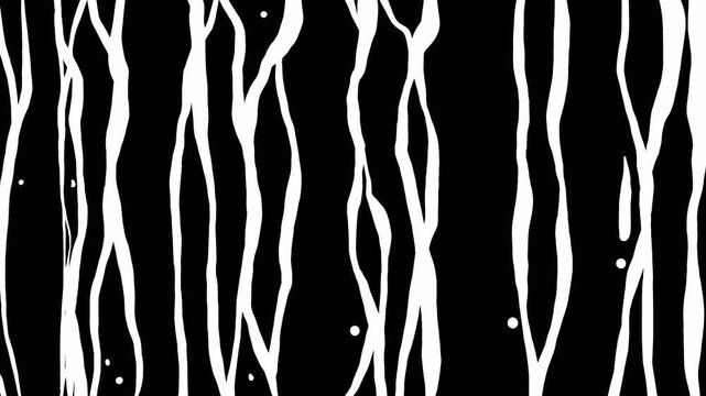 2D video transition with blue bubbles on a black background. Shape animation with zoom effect in 4K.
