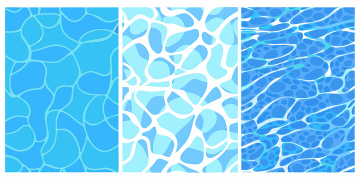 Water patterns realistic blue water effects seamless tileable design