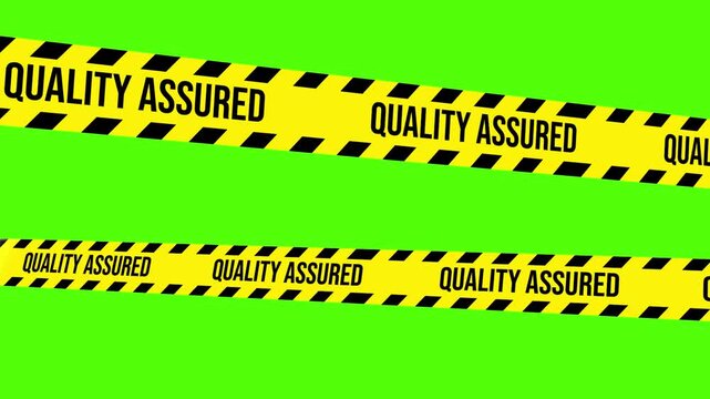 Quality Assured: Striking yellow caution tape with the bold message Quality Assured stretches across the scene, a clear declaration of commitment and assurance.