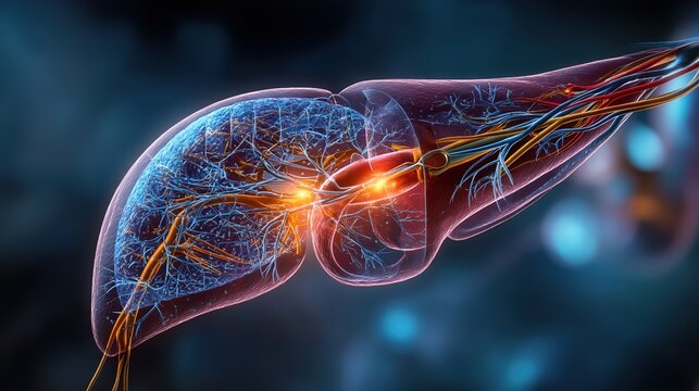 Pancreatitis 3D medical anatomy illustration, inflammation of human pancreas organ, acute and chronic pancreatic disorder, digestive system gland damage, gastrointestinal pathology, pancreatic enzyme 