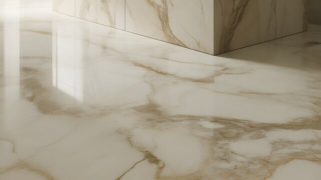 polished marble floor and wall detail with golden veining elegant interior surface high-quality