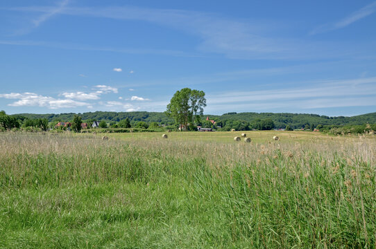 view of Lancken-Granitz on Rugen at baltic Sea,Mecklenburg-Vorpommern, Germany