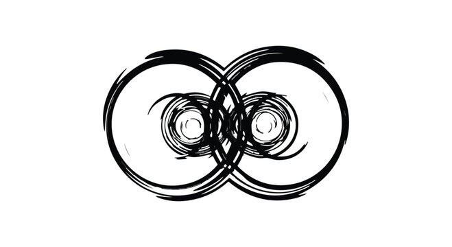 Interlocking circles create a geometric pattern that symbolizes unity and harmony.