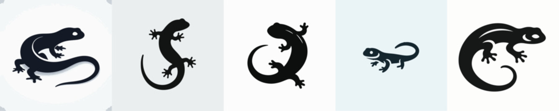 Salamander Silhouette Vector Illustration
