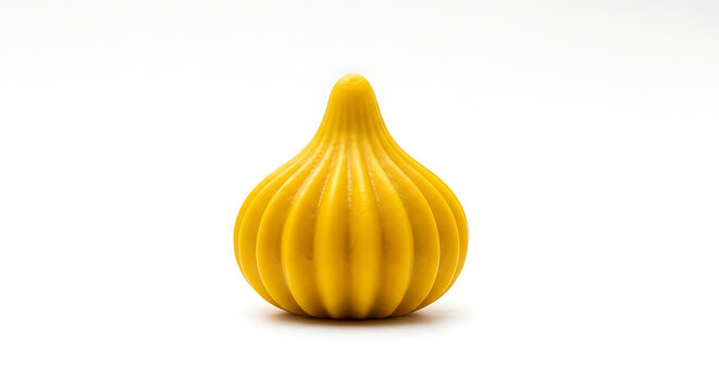 yellow apple on white background