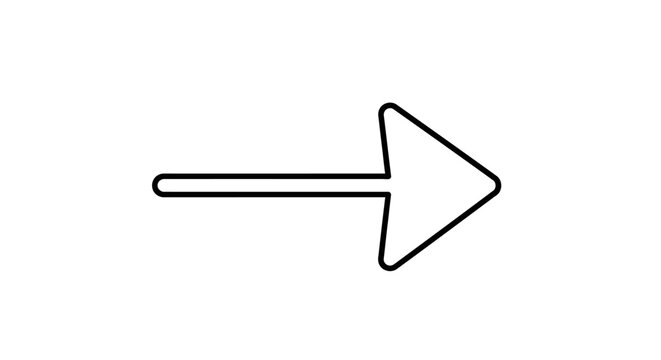 Simple black right pointing arrow icon.