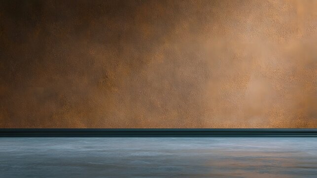 Contrasting architectural backdrop featuring warm earthen tones and cool gray concrete texture for design displays