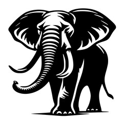 Fototapeta premium Vector illustration of a elephant , silhouette of a elephant 