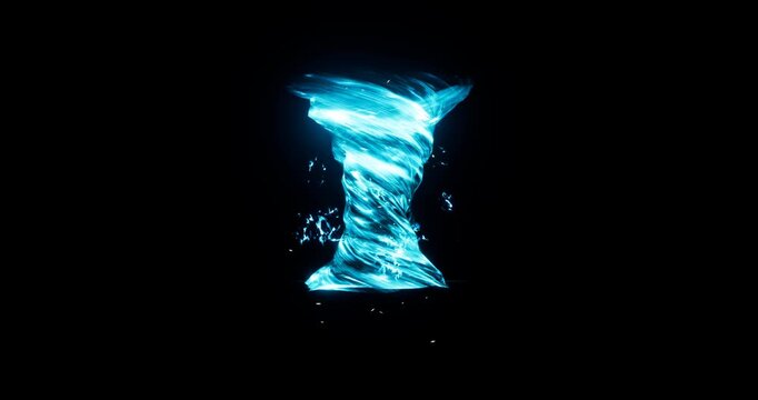blue storm effect on black background