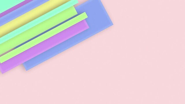 Minimalist Pastel Geometric Overlapping Rectangles Motion Background