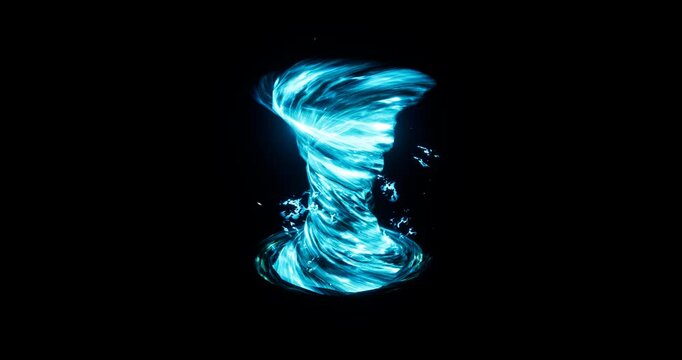 blue storm effect on black background