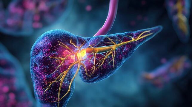 Pancreatitis 3D medical anatomy illustration, inflammation of human pancreas organ, acute and chronic pancreatic disorder, digestive system gland damage, gastrointestinal pathology, pancreatic enzyme 