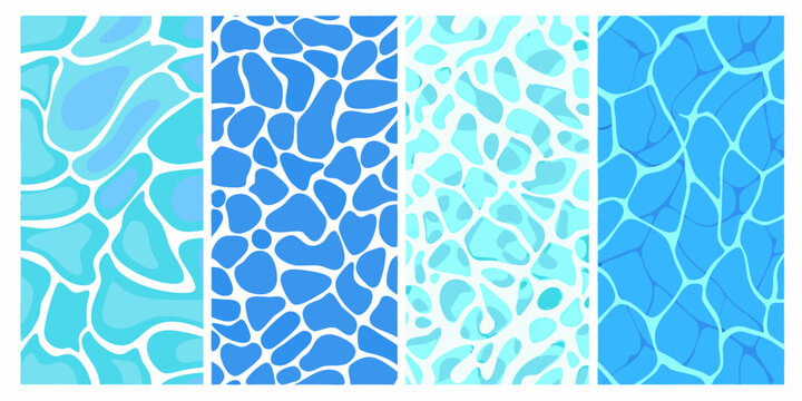 Water surface patterns with light and shadow abstract blue textures