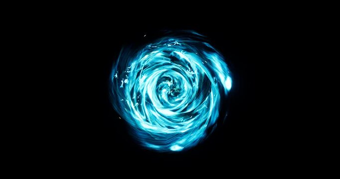 blue storm effect on black background
