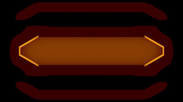 Glowing Orange Minimalist Lower Third Geometric Text Box with Aura
