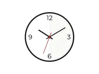 Fototapeta premium Simple analog clock showing time at twenty minutes past nine