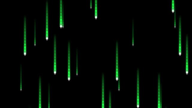 Matrix Code Rain Digital Background Animation