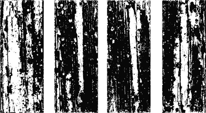 grunge vertical distressed black and white texture backgrounds set with rough weathered patterns