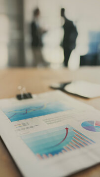 Financial and business document on table in the office