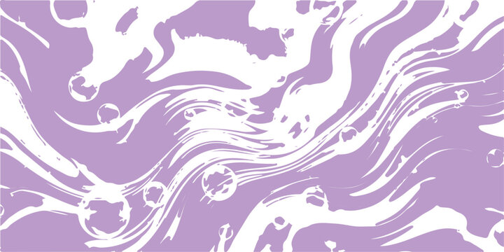 Abstract seamless pattern featuring pink flowers and white stripes combined with a blue ocean wave vector illustration and floral nature wallpaper ornaments