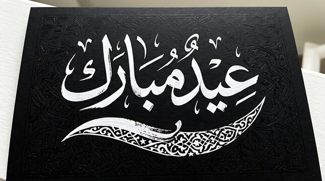 Islamic calligraphy art with decorative element