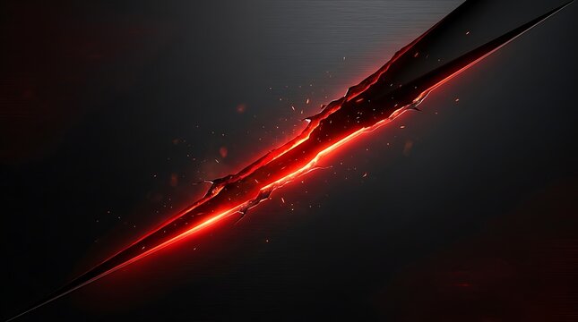 Glowing red sword with dark background