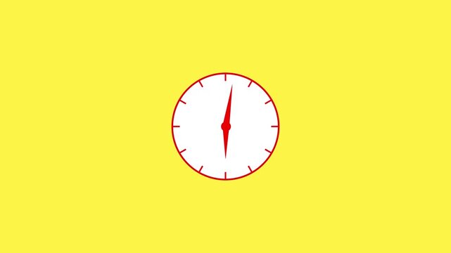 &ldquo;Minimal flat style 24-hour clock animation with fast smooth timer rotation and clean modern design.&rdquo;