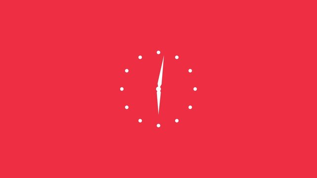 &ldquo;Minimal analog clock icon animation loop with transparent alpha channel, smooth rotating hands motion, clean modern UI style, subtle glowing effect, professional motion graphic design.&rdquo;