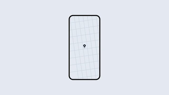 Ride Sharing App Location Access Request and GPS Navigation Pin UI Animation on Smartphone