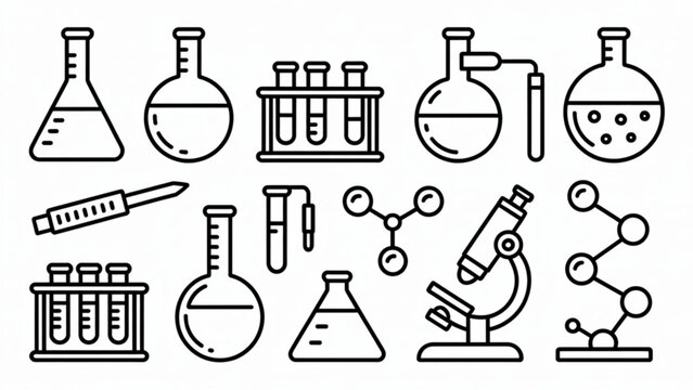 set of laboratory glassware