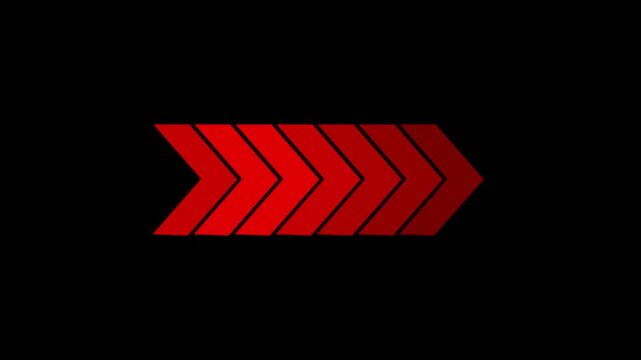 Right-directional smooth arrow loop animation with continuous motion, animated arrow overlay for video layers, modern arrow icon concept animation with clean and minimal UI style.