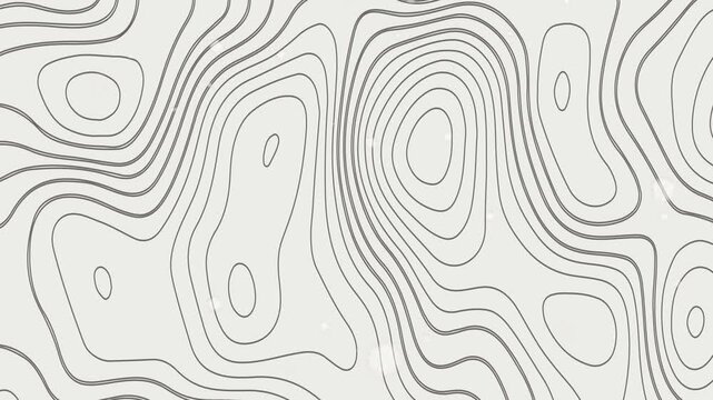 Topographic map illustration features contour lines on a plain surface.