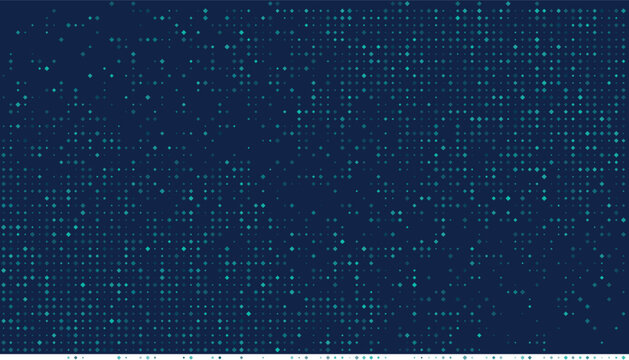 Dark blue digital grid pattern with glowing dots technology abstract internet