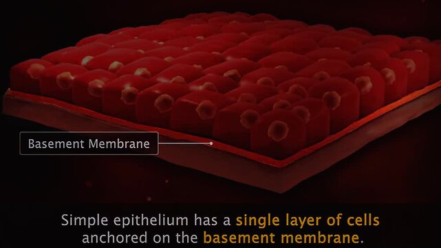Types and location of simple epithelial tissue