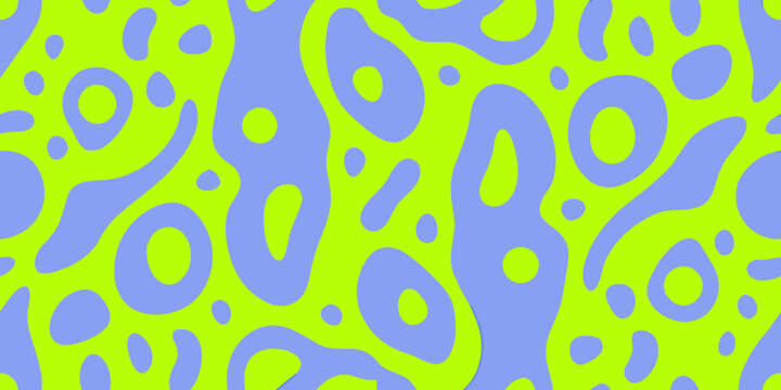 abstract fluid shapes seamless pattern blue and green