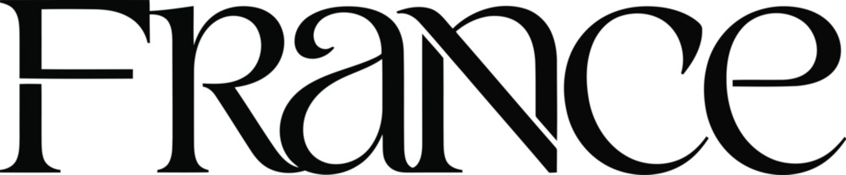 France typography logo design