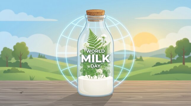 earth, global, planet, health, nourishment, campaign, dairy, glasses, liquid, blurred, bottle, celebration, container, drink, green, icon, milk, nature, outdoors, symbol, background, beverage, day, fo